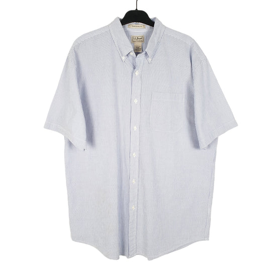 Mens White L.L.Bean  Short Sleeve Shirt