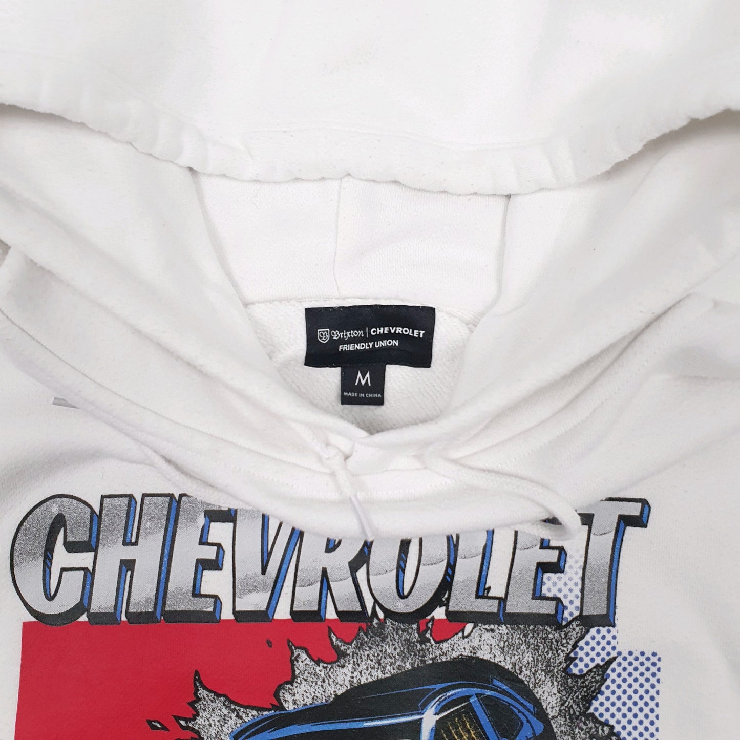 Mens White Chevrolet Nascar Hoodie Jumper