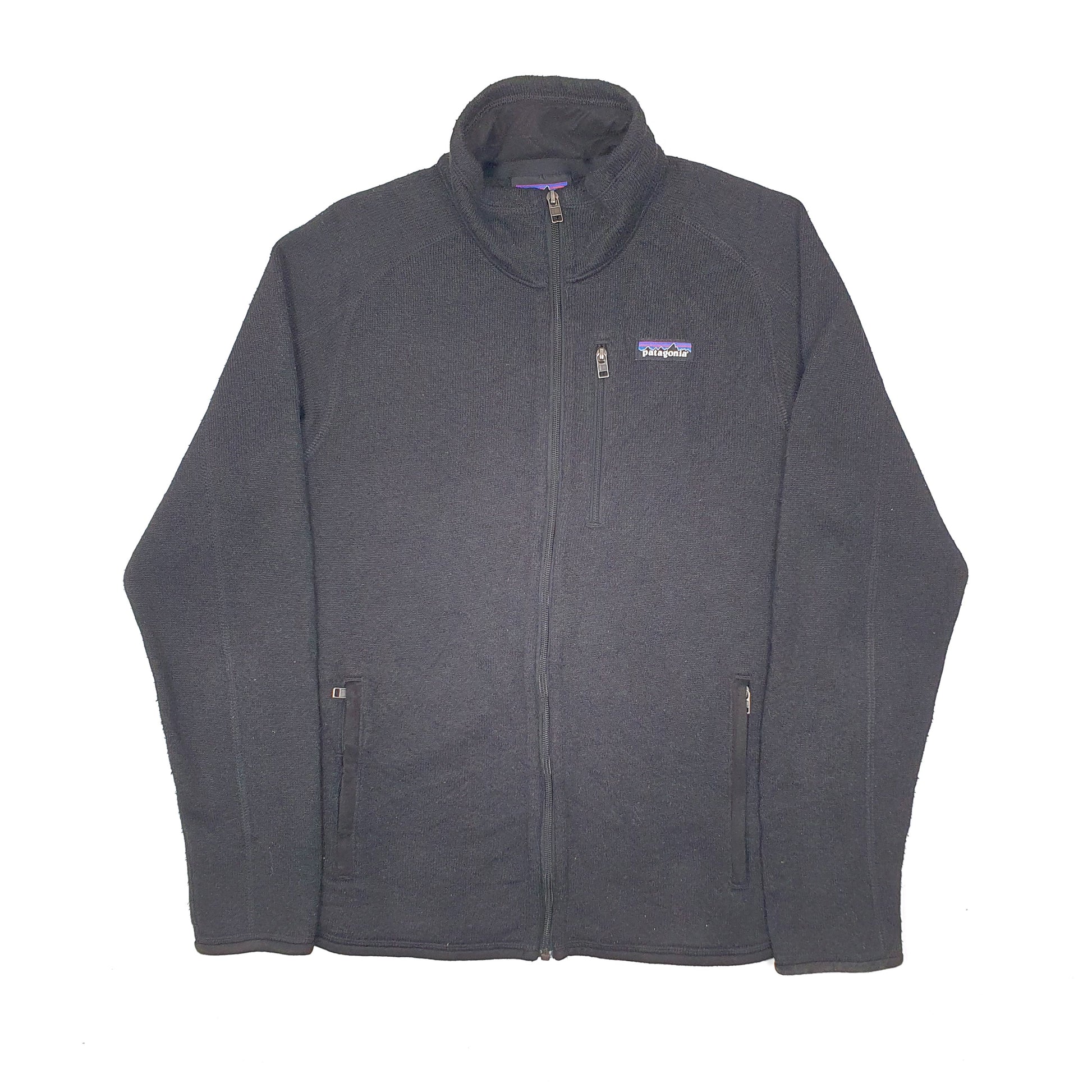Mens Black Patagonia Better Sweater Full Zip Jumper