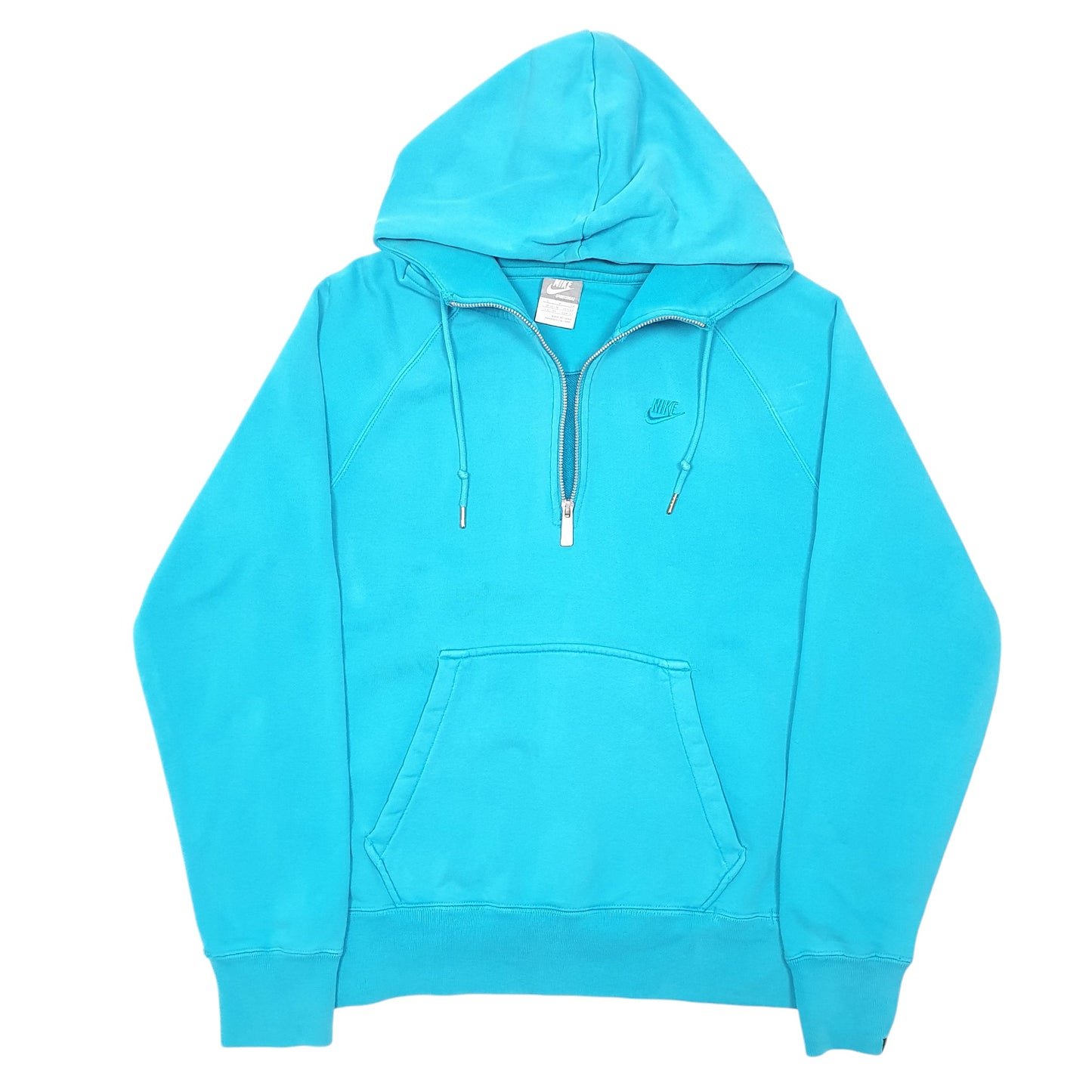 Mens Turquoise Nike Half Zip Hoodie Jumper