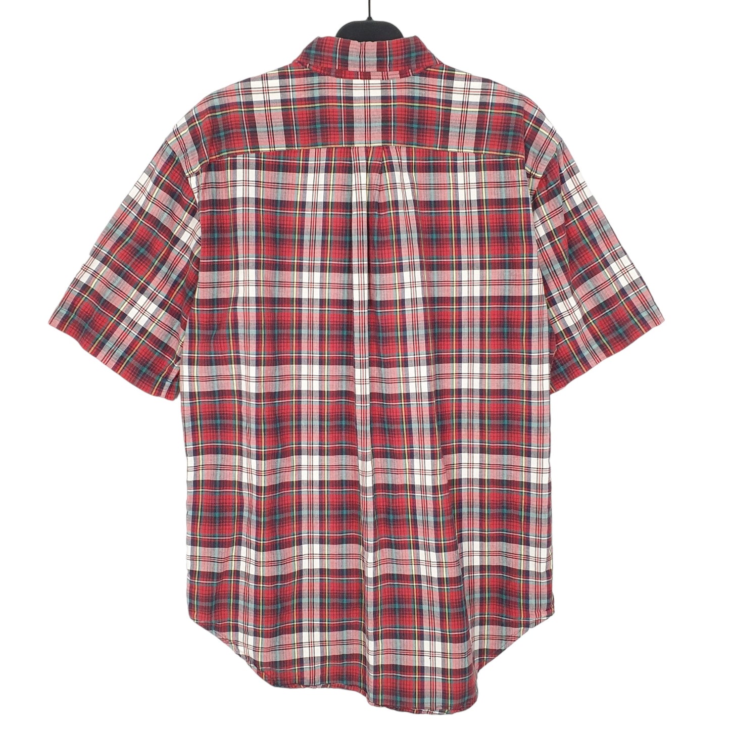 Mens Red Polo Ralph Lauren Tartan Short Sleeve Shirt