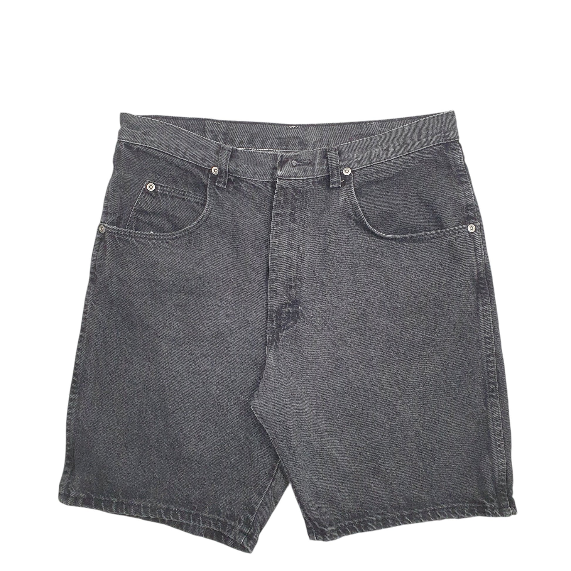 Mens Black Wrangler Denim Jeans Jorts Denim Shorts