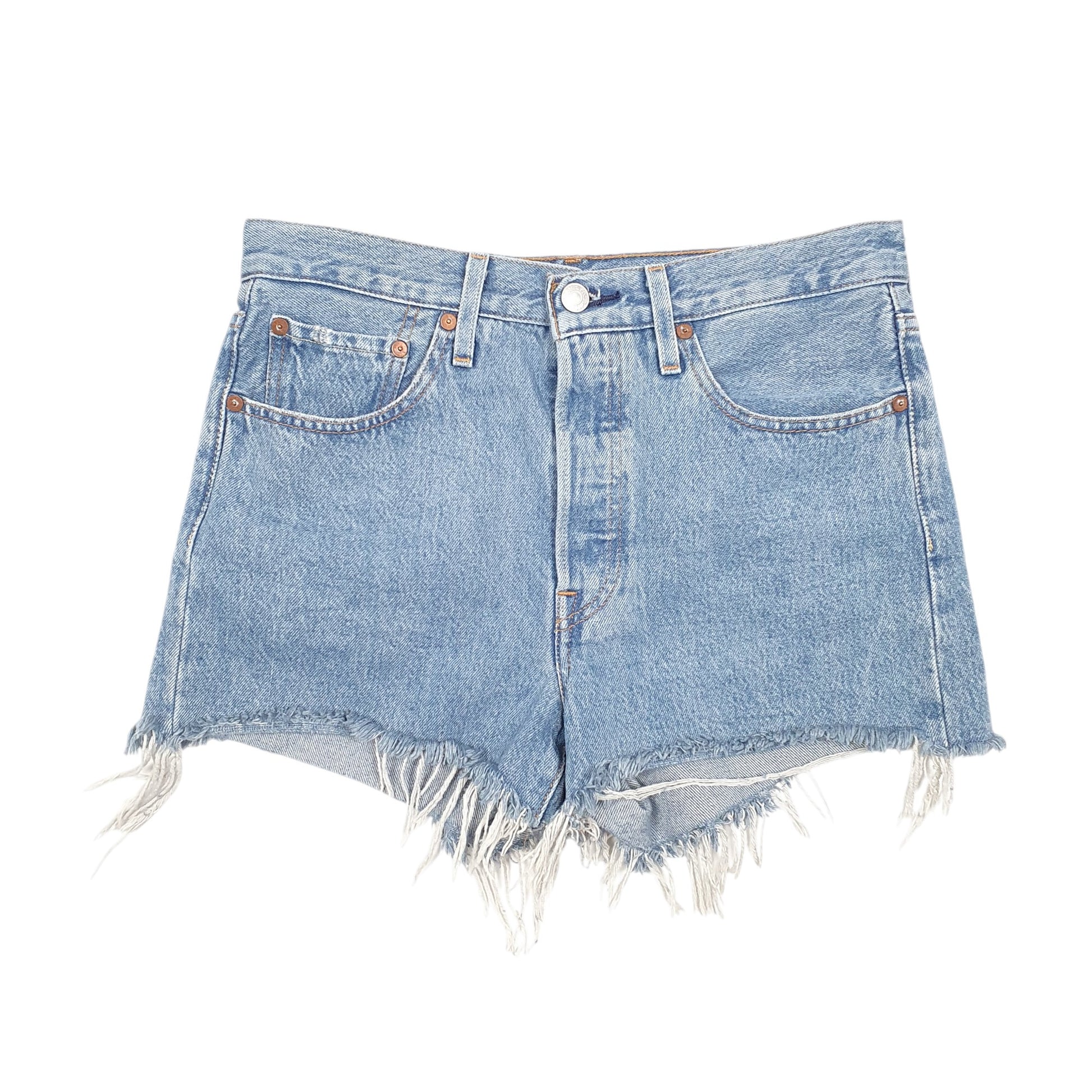 Womens Blue Levis 501 Denim Jorts Hot Pants Denim Shorts
