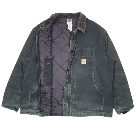 Mens Black Carhartt Vintage Arctic Chore Quilt Lined CO3  Coat