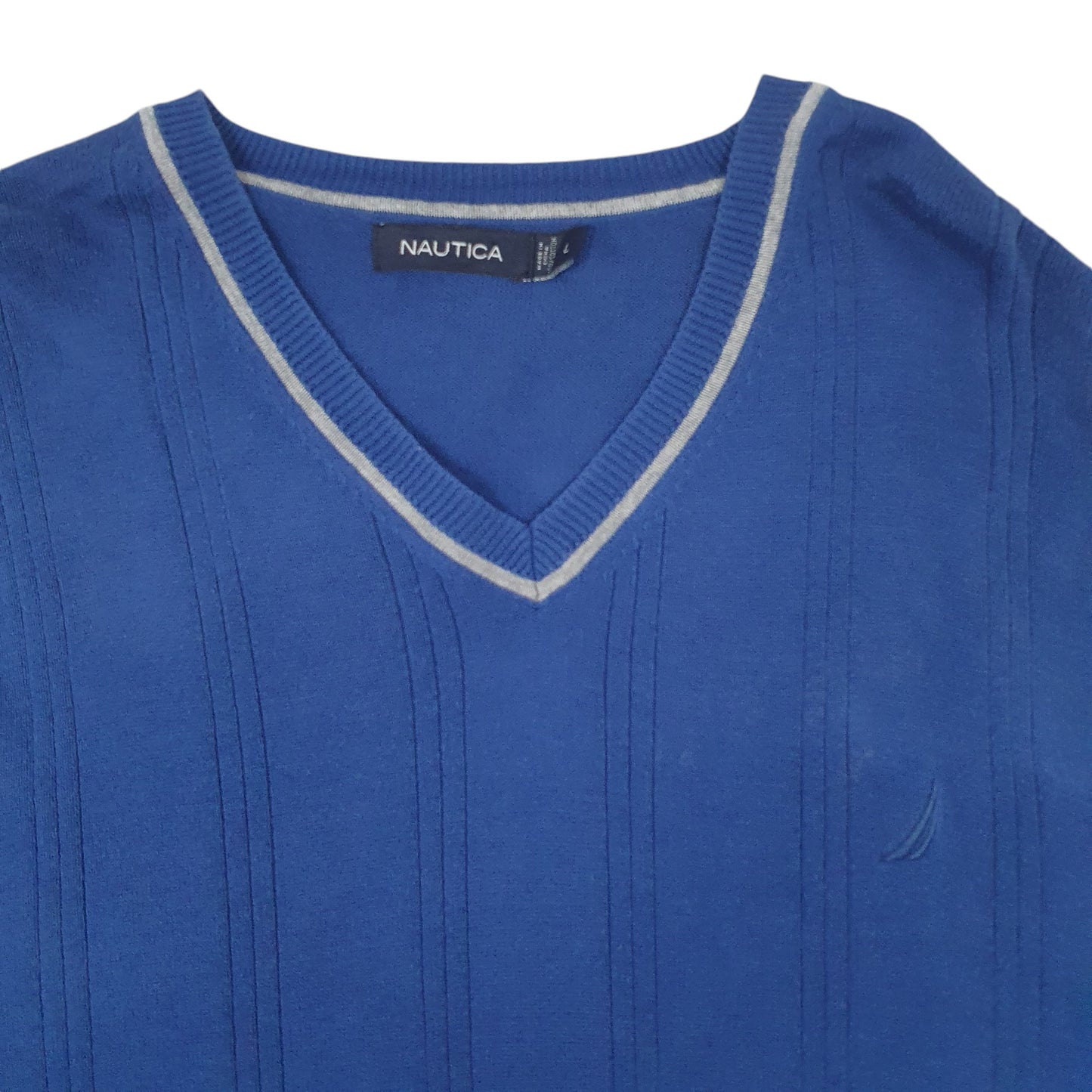 Mens Blue Nautica Knitwear Crewneck Jumper