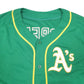 Mens Green Majestic MLB Baseball Jersey Oakland Athletics USA Short Sleeve T Shirt