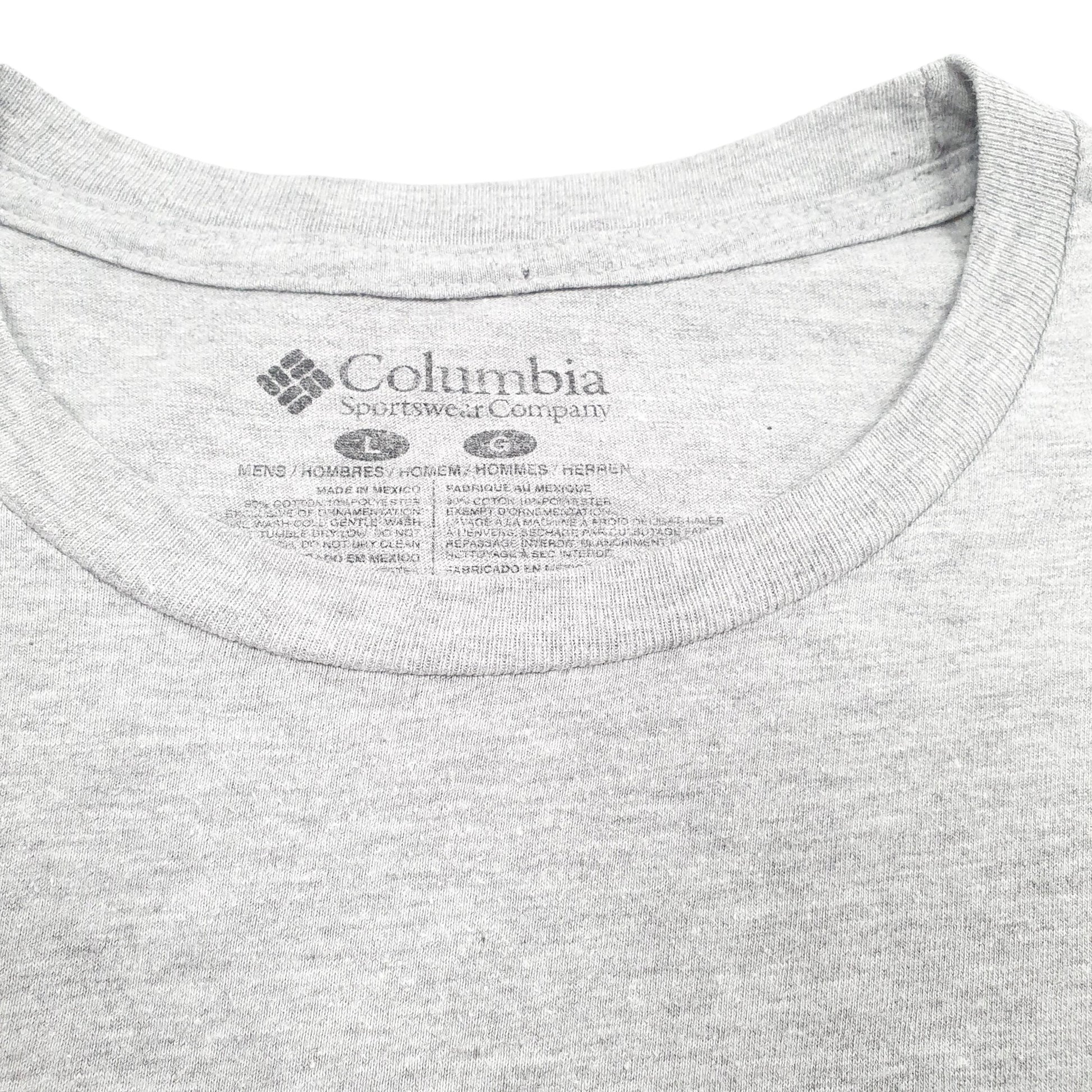 Mens Grey Columbia Sportswear PFG Fishing Short Sleeve T Shirt