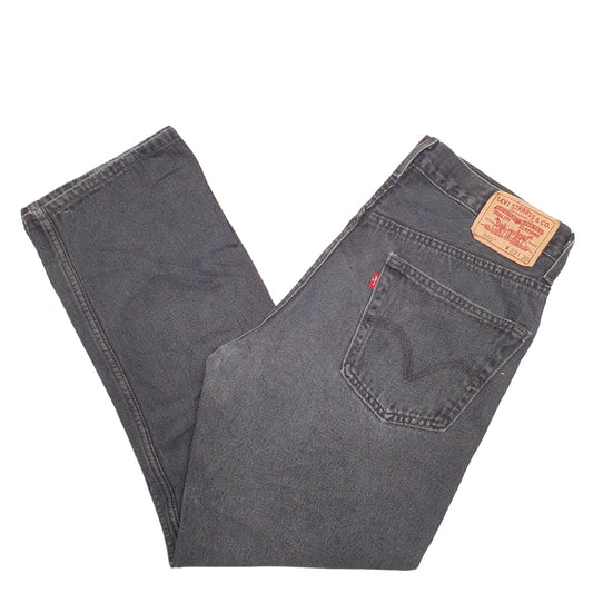 Mens Black Levis 505 JeansW33 L30