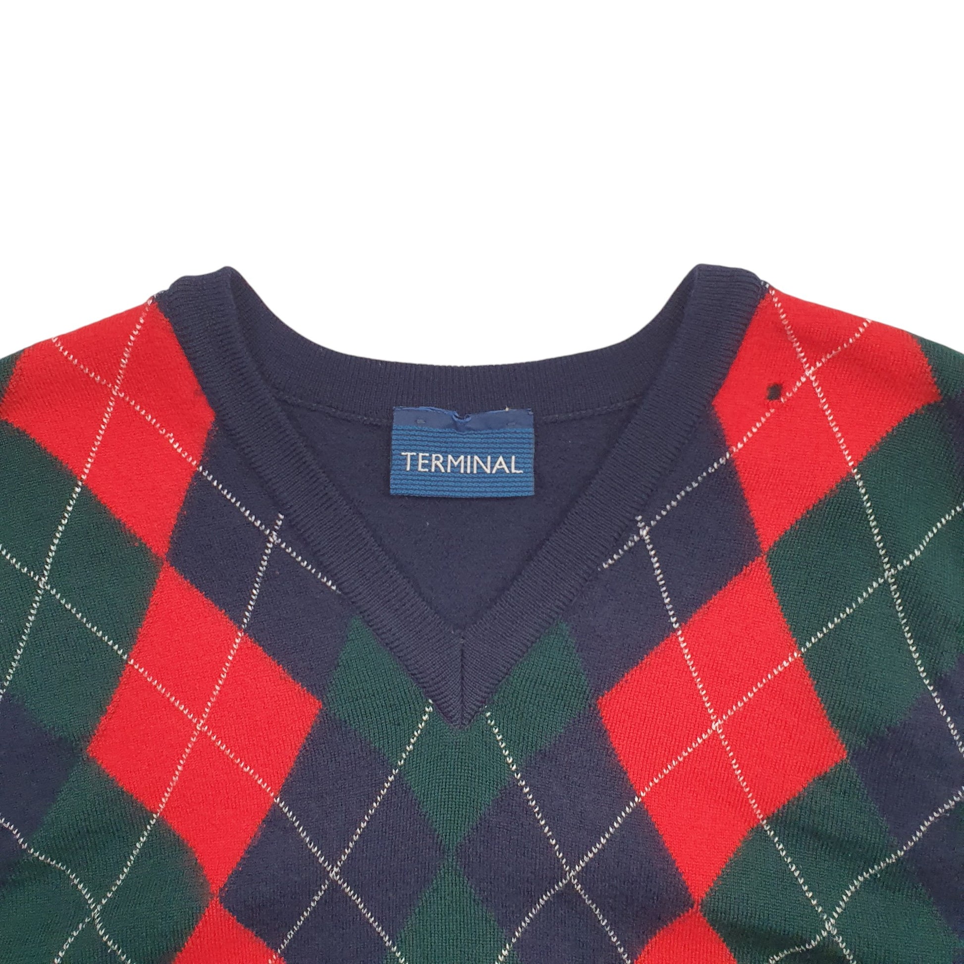 Womens Navy Terminal  Vest Jumper