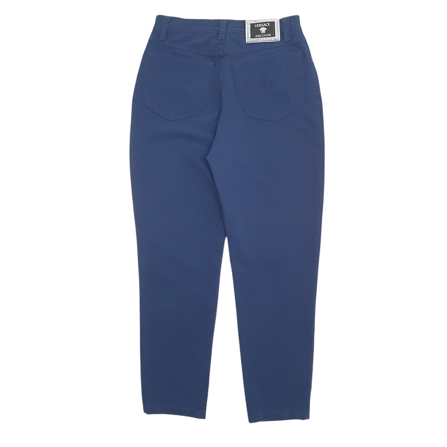 Womens Navy Versace Dress Trousers Chino Trousers