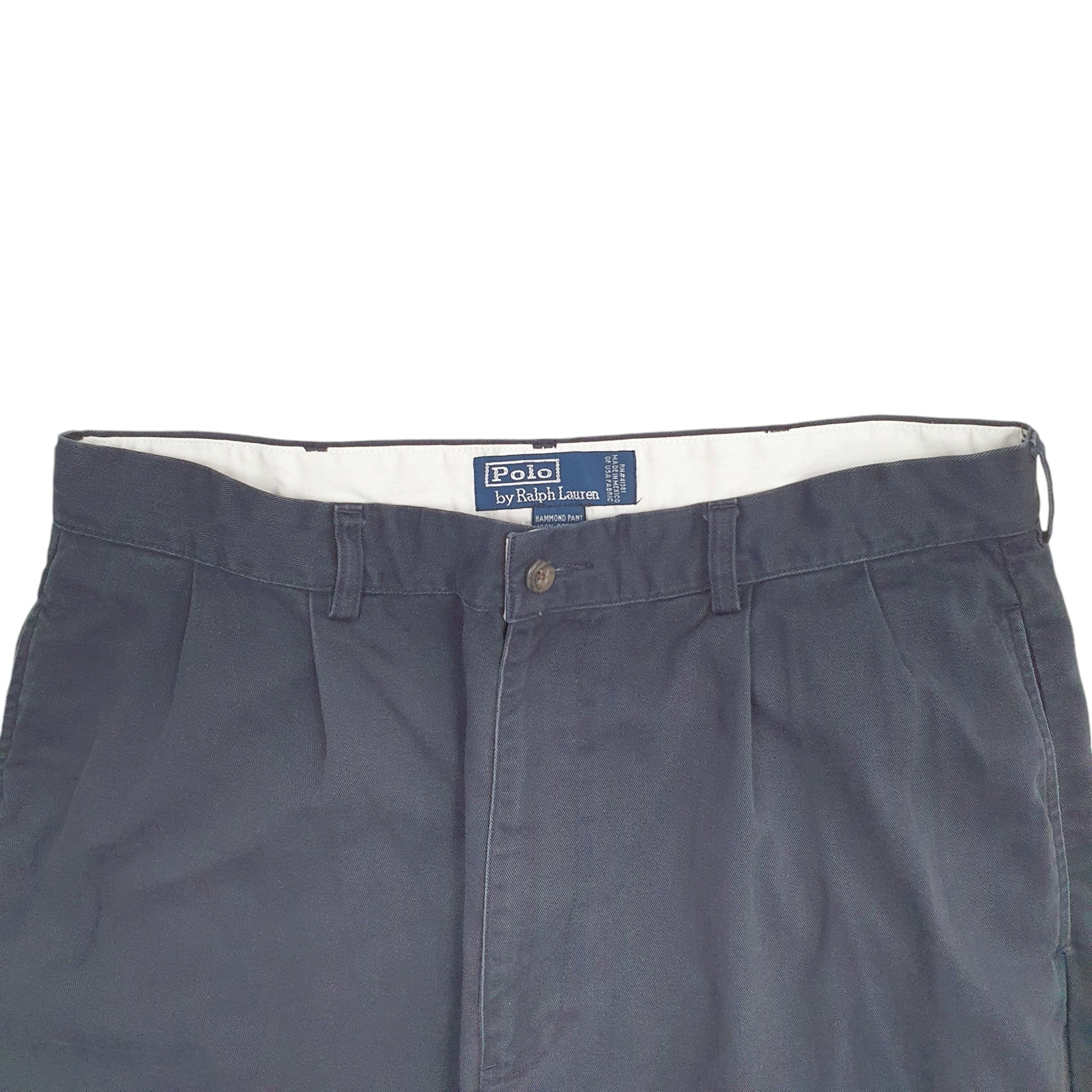Mens Navy Polo Ralph Lauren Hammond Pant Double Pleated Chino Trousers