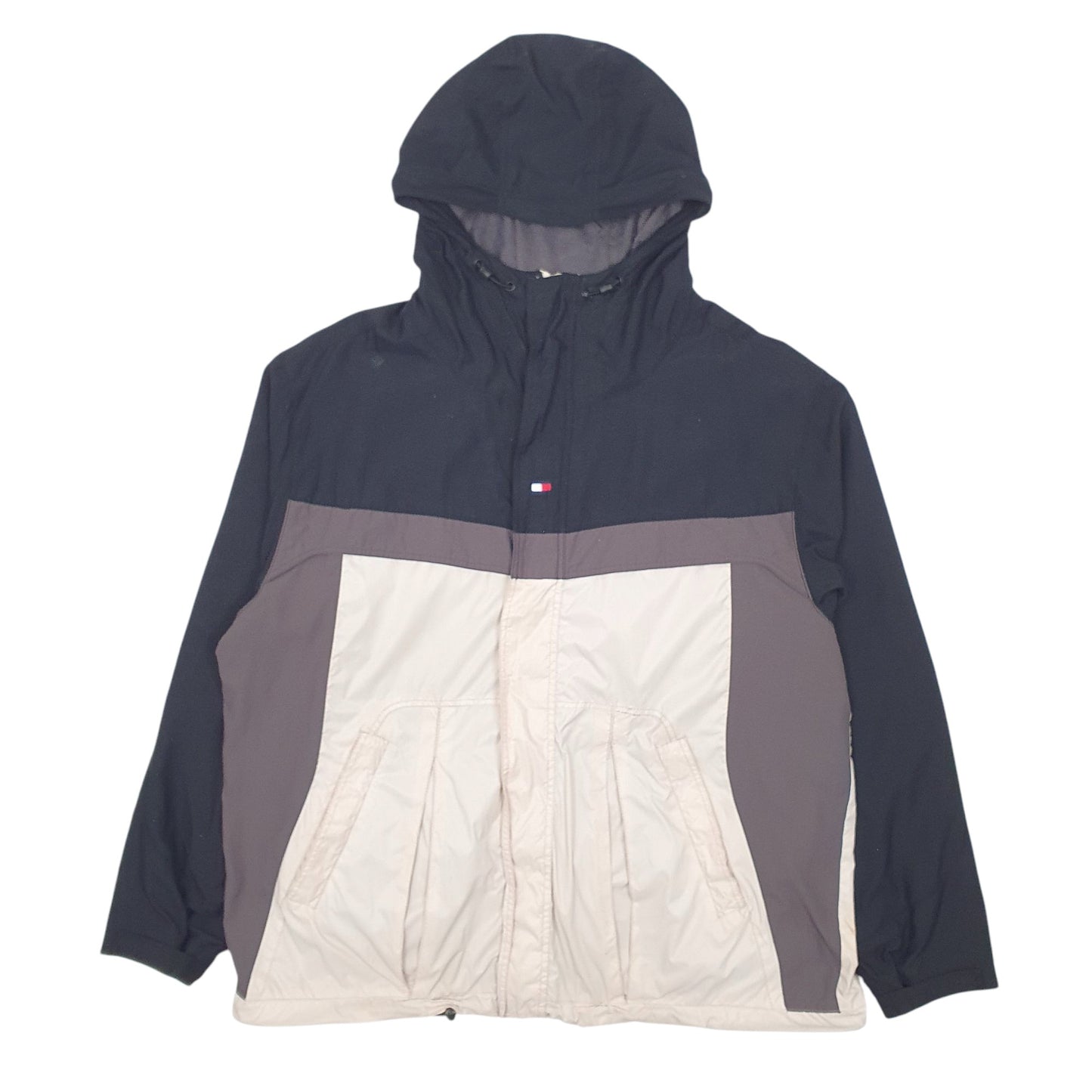 Mens Black Tommy Hilfiger Vintage 00s V Neck Coat