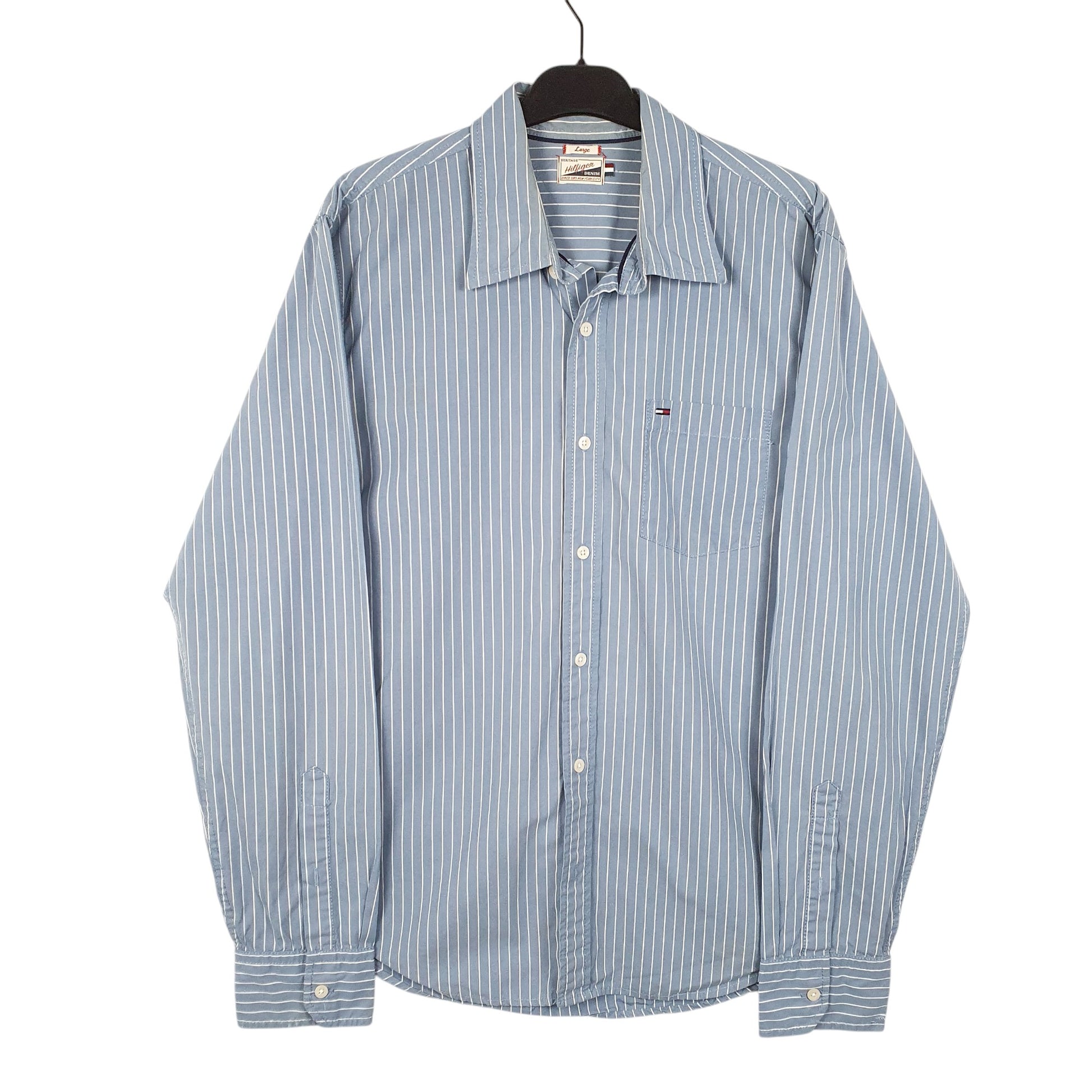 Mens Blue Tommy Hilfiger  Long Sleeve Shirt