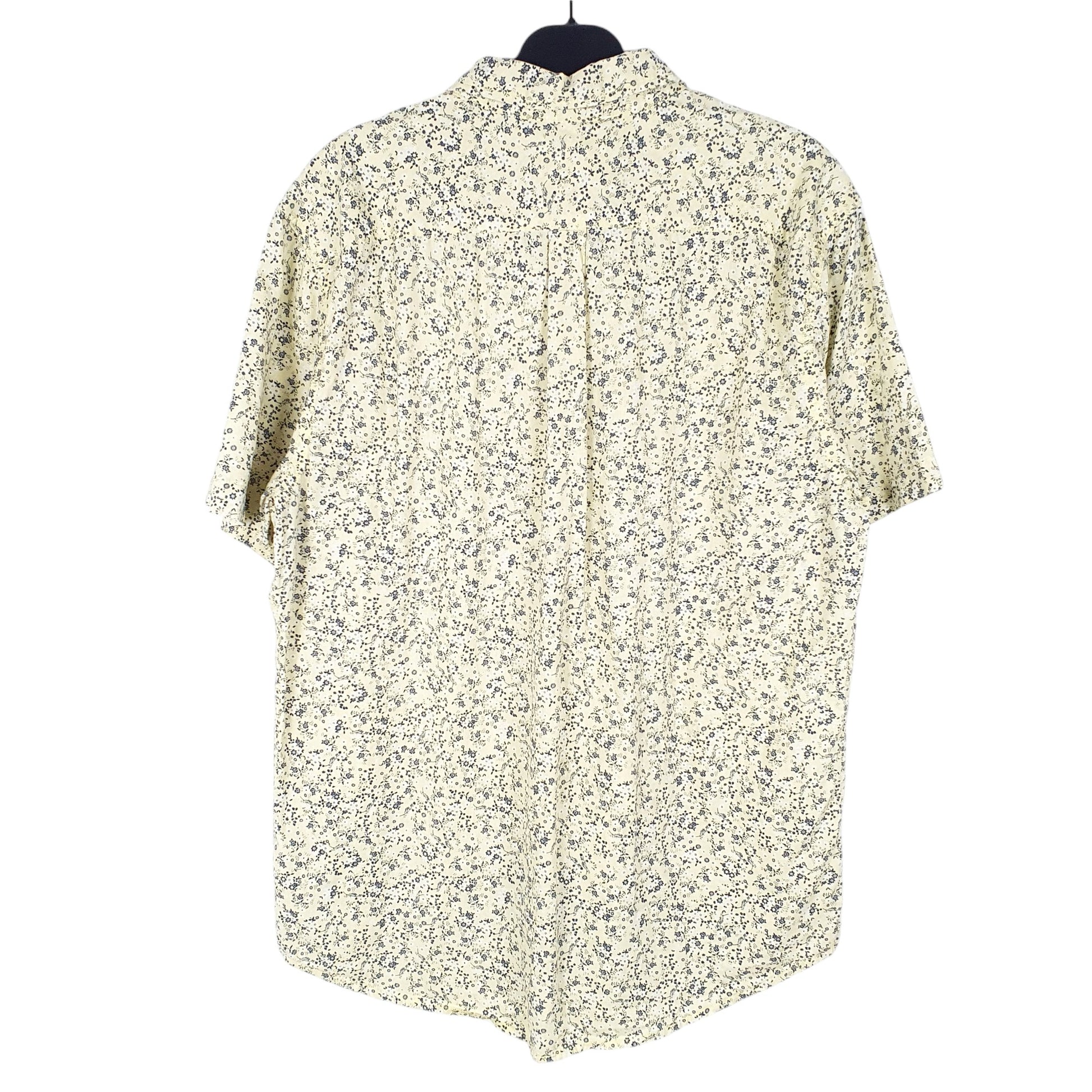 Mens Yellow Levis Floral Summer Short Sleeve Shirt