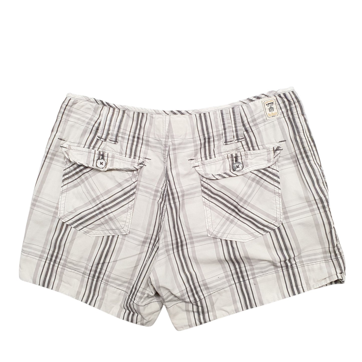 Womens Grey Levis Madras Ivy League Chino Shorts