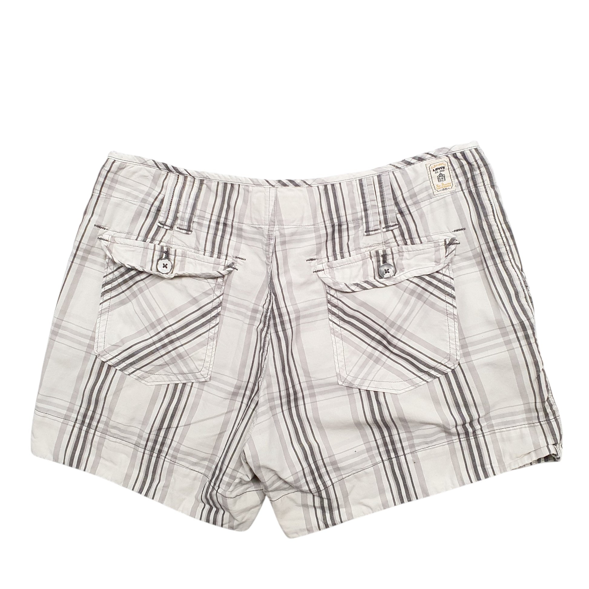 Womens Grey Levis Madras Ivy League Chino Shorts