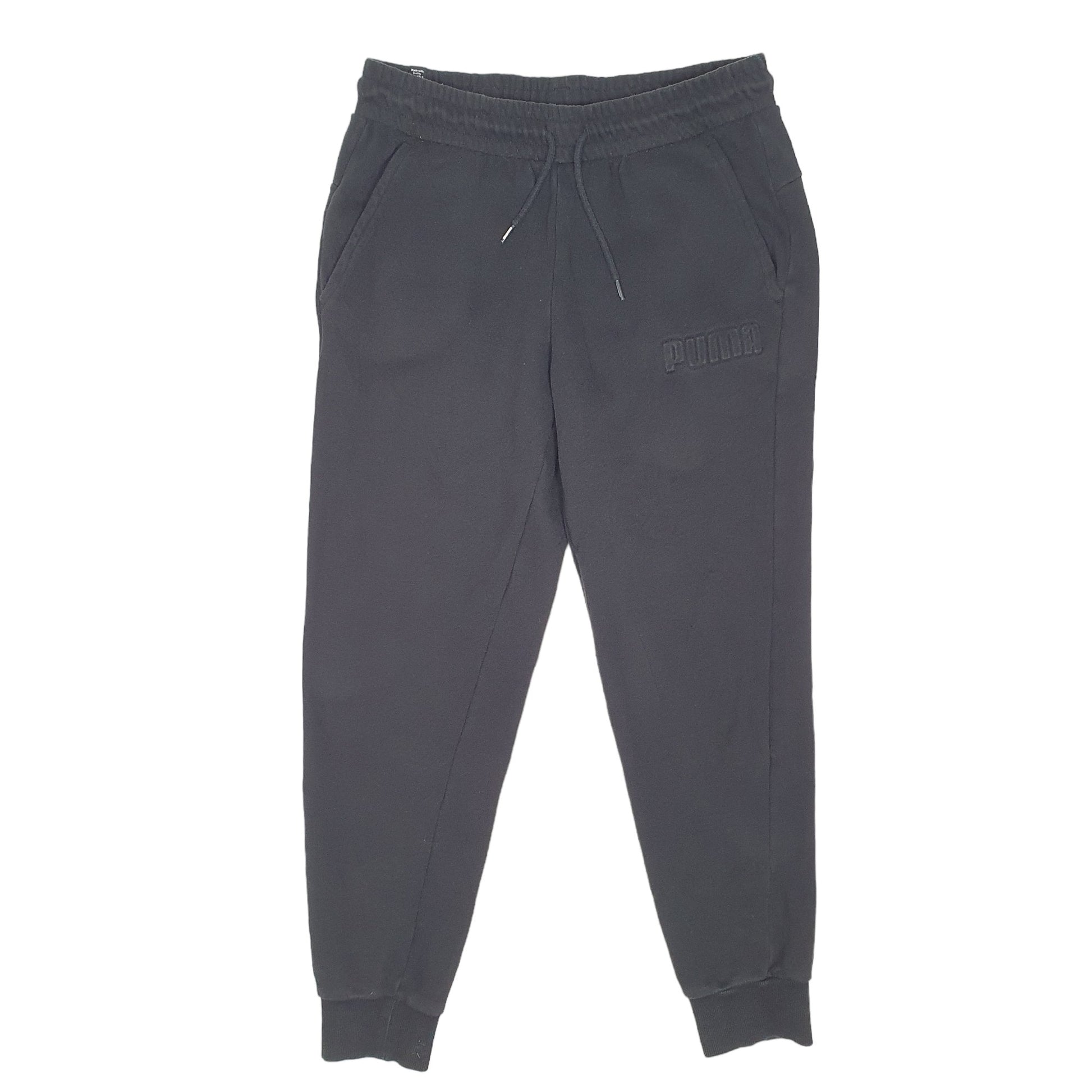 Mens Black Puma  Jogger Trousers