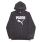 Mens Black Puma Spellout Hoodie Jumper