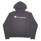 Mens Black Champion Spellout Hoodie Jumper