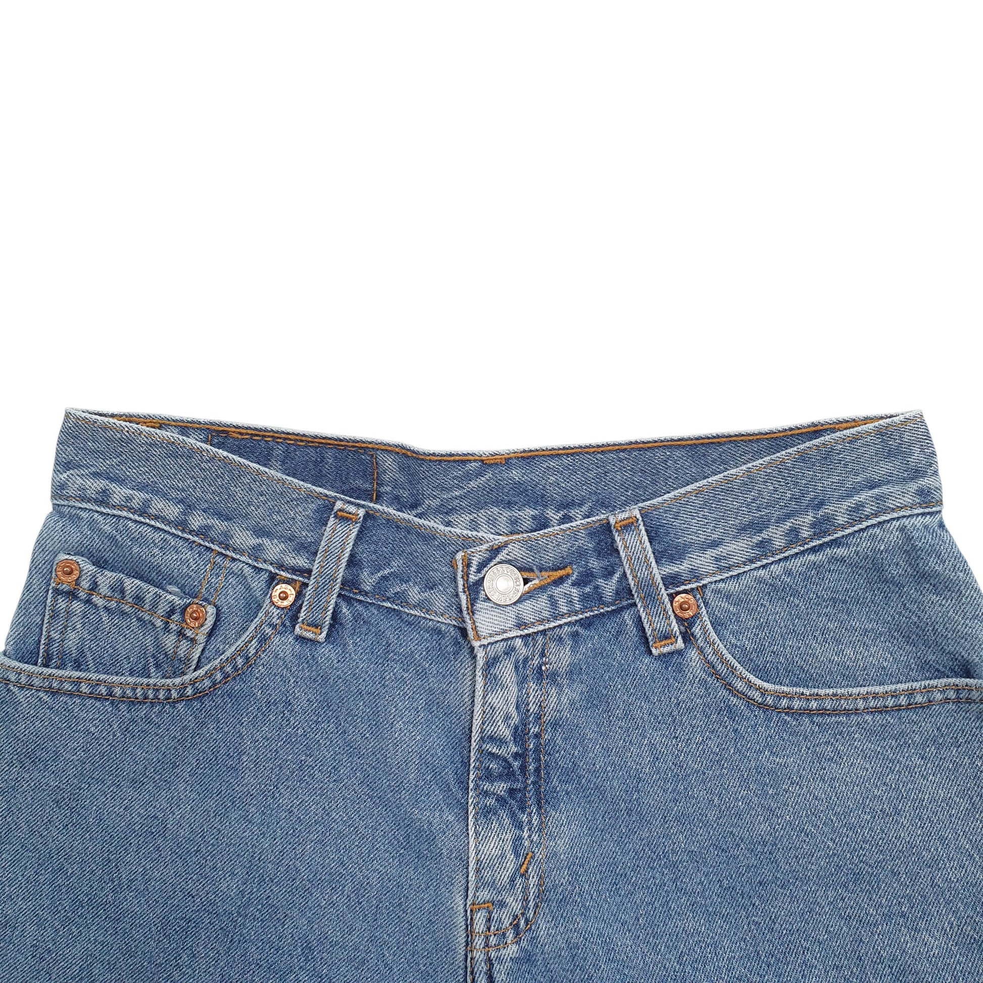 Womens Blue Levis EGG Vintage Denim Shorts