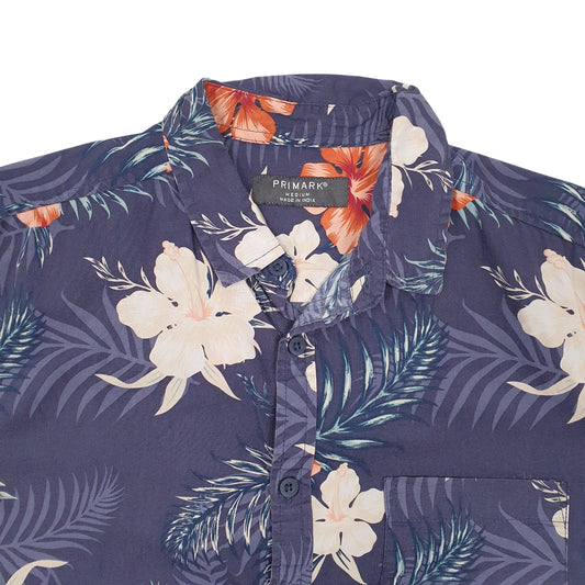 Mens Blue Primark  Short Sleeve Shirt