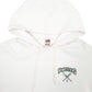 Mens White Fruit Of The Loom Foresters Baseball Hoodie Jumper