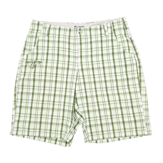 Womens Green Columbia Sportswear Check Madras Chino Shorts