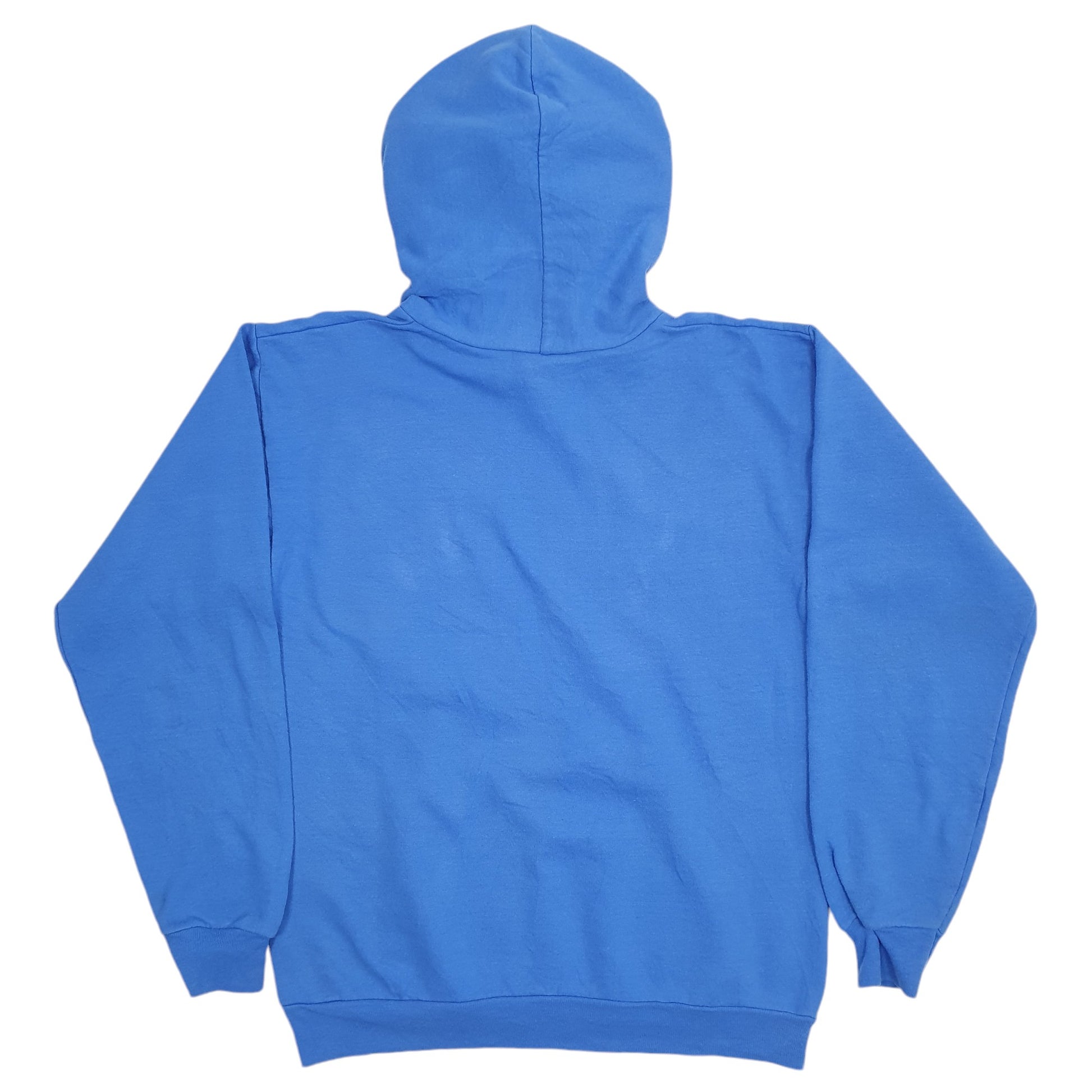 Mens Blue Port And Company Spellout Hoodie Jumper