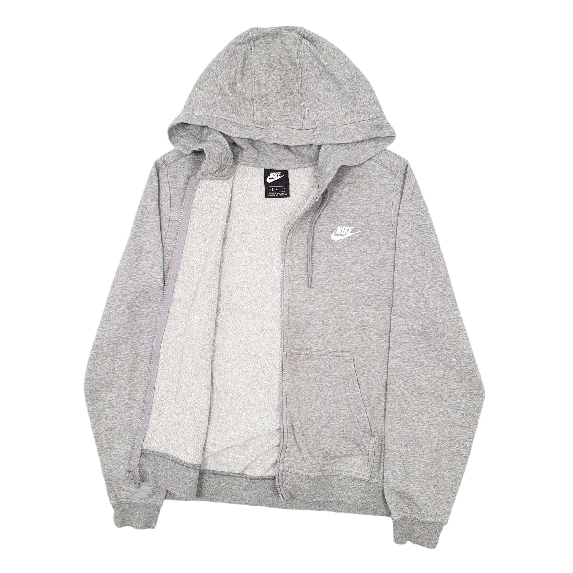 Mens Grey Nike Hoodie Full Zip Jumper