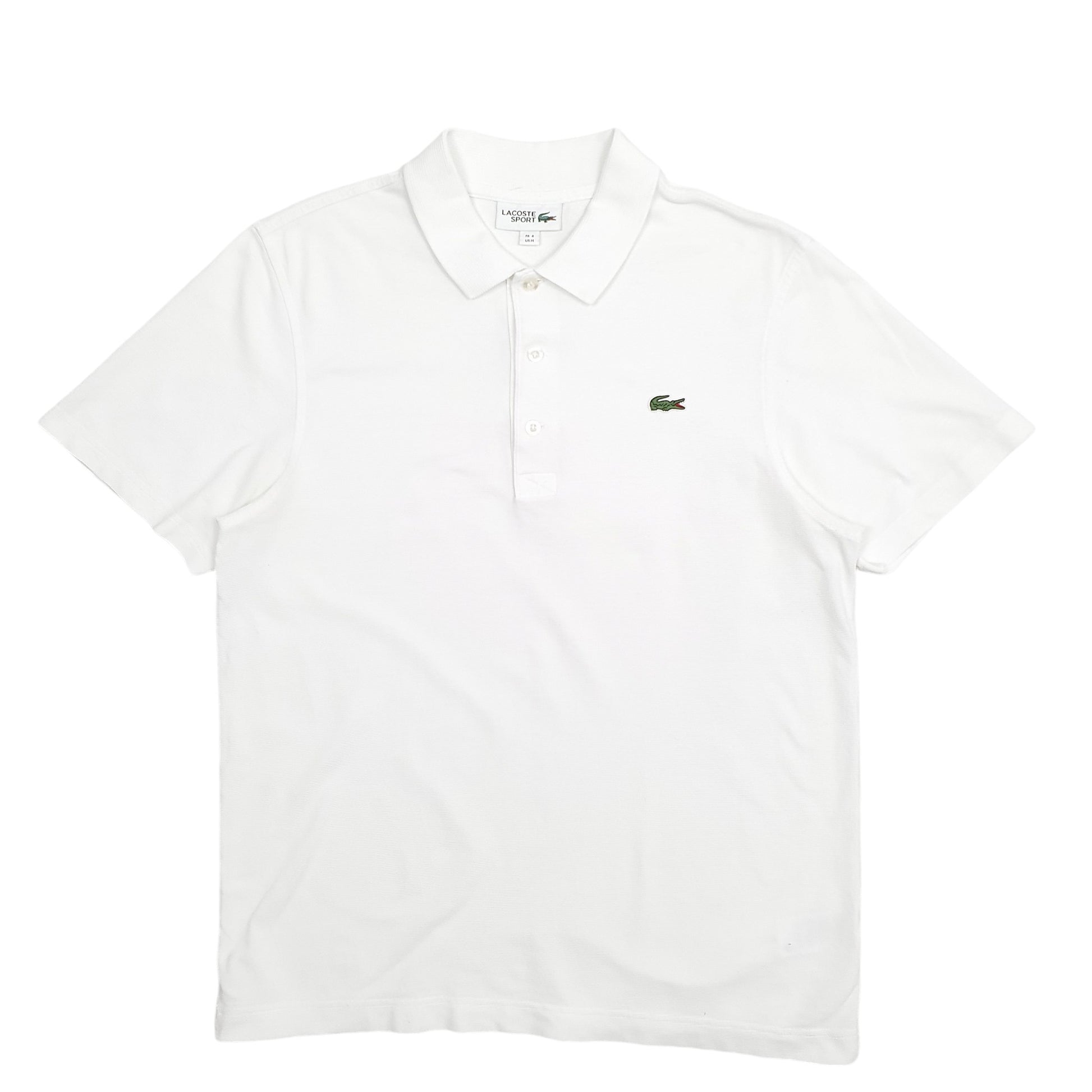 Mens White Lacoste  Short Sleeve Polo Shirt