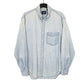 Mens Blue Gap Denim Chambray Overshirt Long Sleeve Shirt