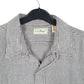 Mens White L.L.Bean Vintage Made In USA Houndstooth Overshirt Long Sleeve Shirt