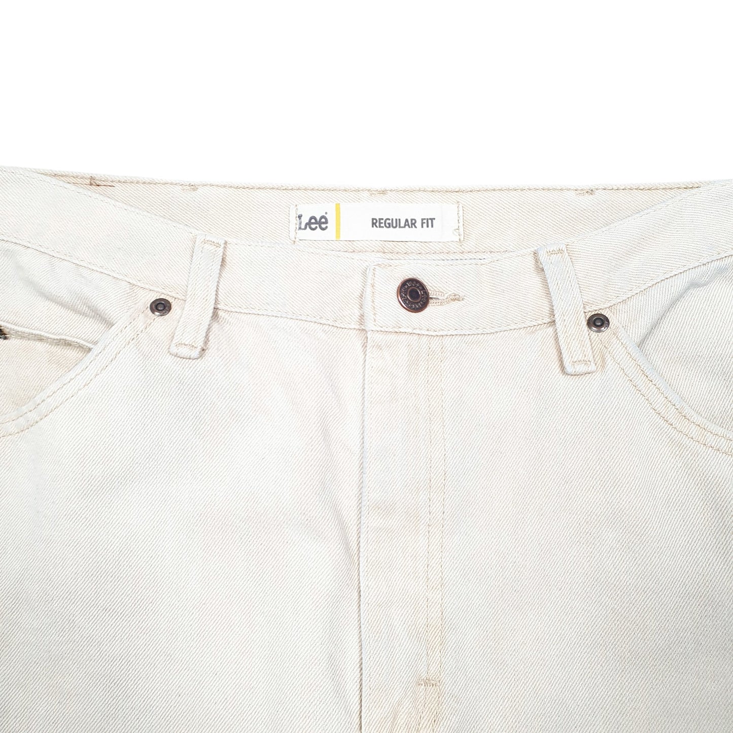 Mens Cream Lee  Jim JeansW38 L32