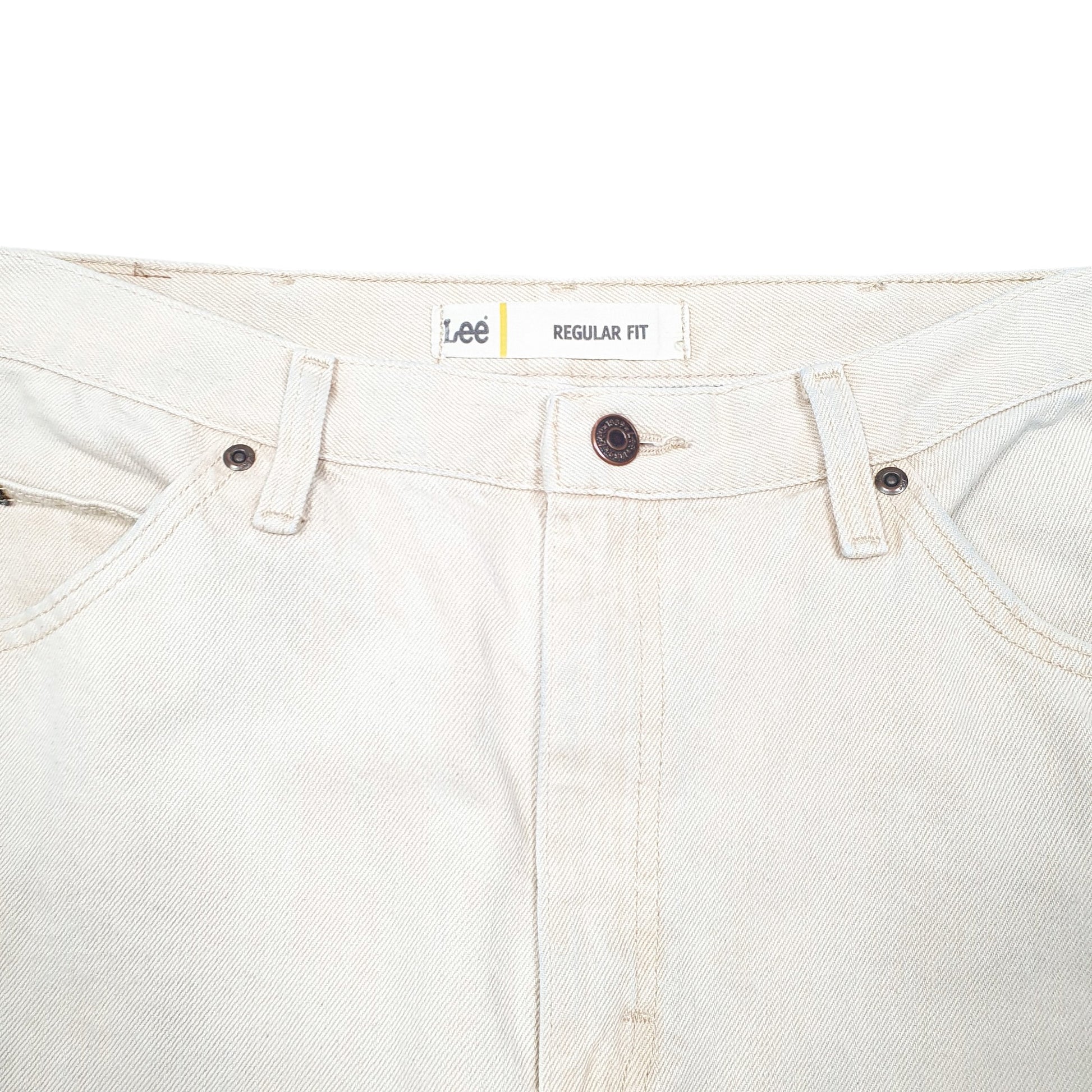 Mens Cream Lee  Jim JeansW38 L32