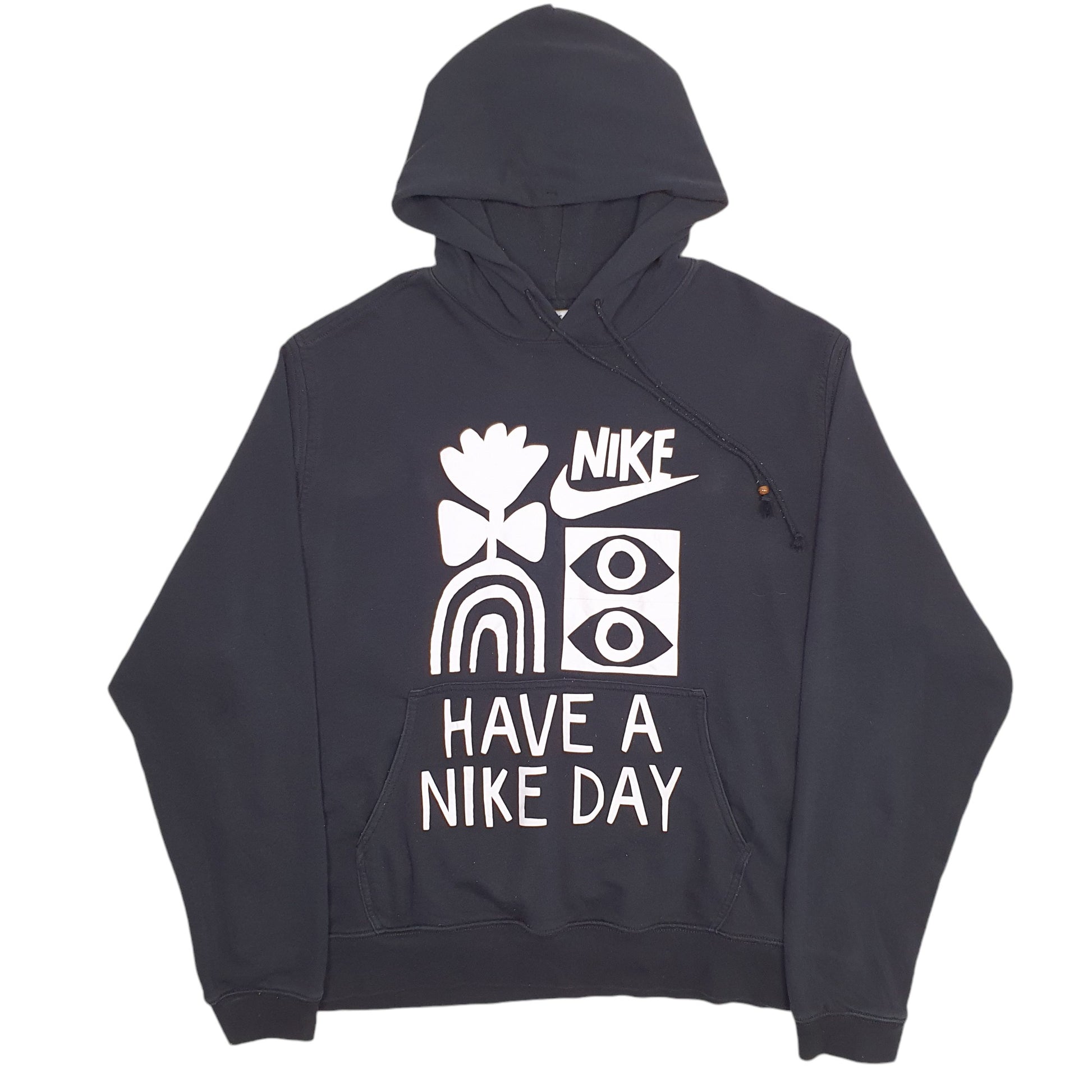 Mens Black Nike Have A Nike Day Spellout Hoodie Jumper