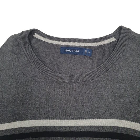 Mens Black Nautica Knit Crewneck Jumper