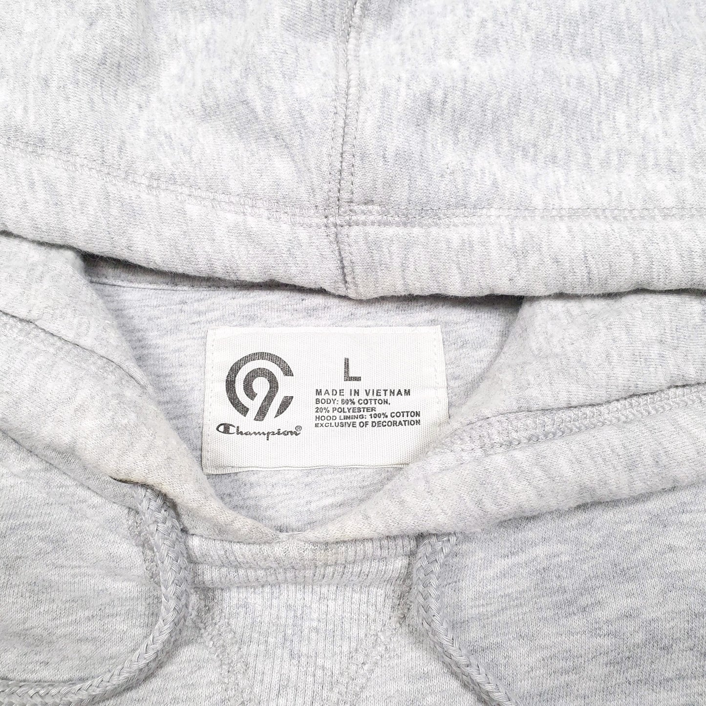 Mens Grey Champion C9 Hoodie Jumper