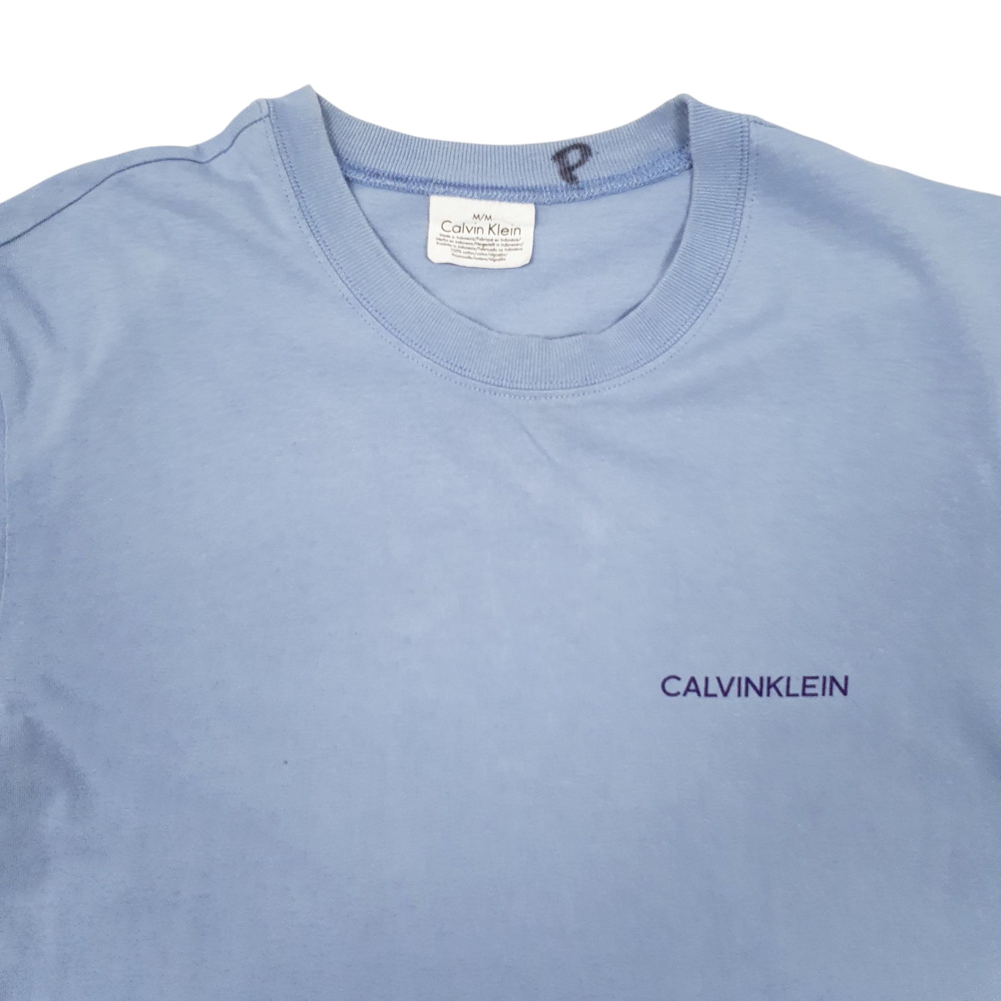 Mens Blue Calvin Klein  Short Sleeve T Shirt