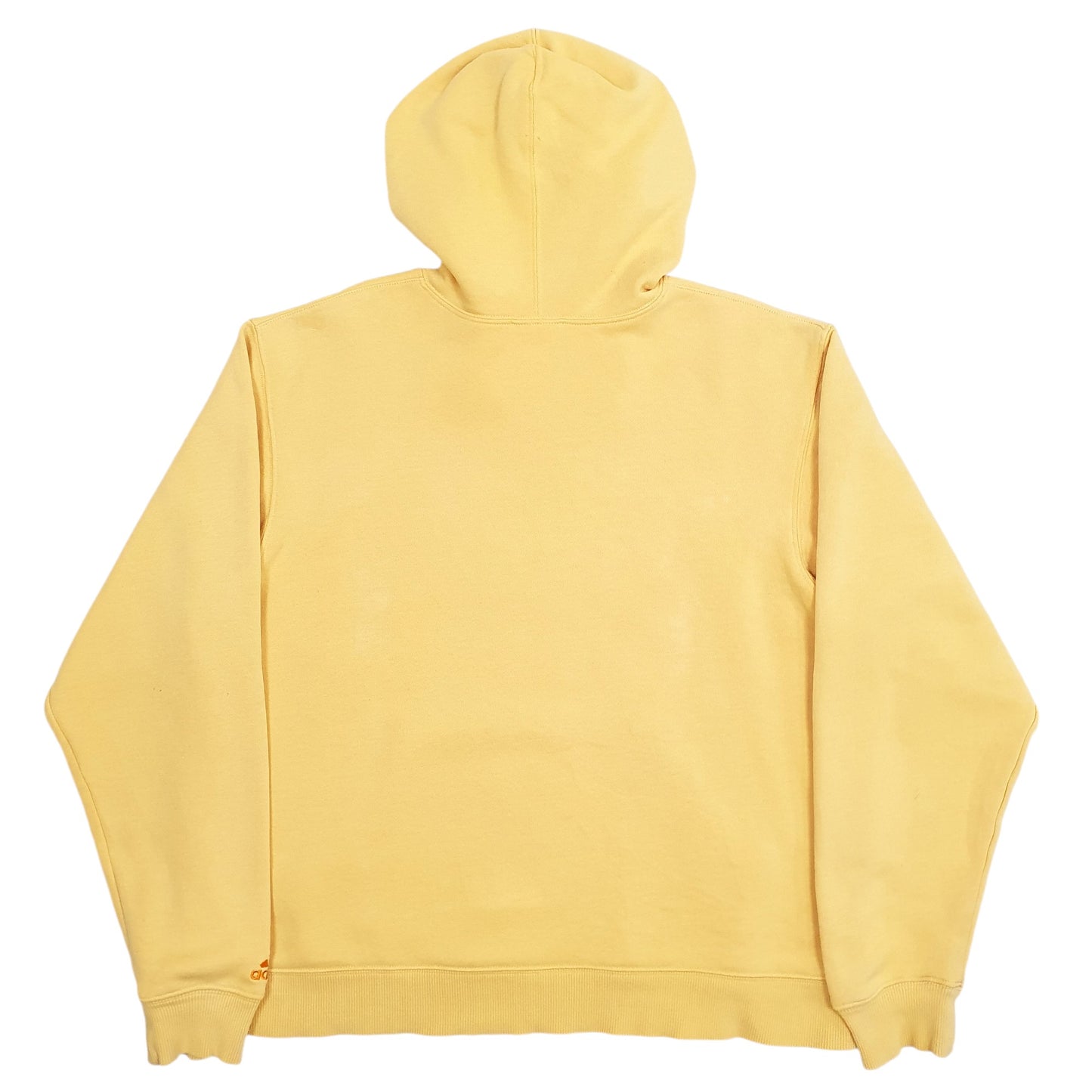 Womens Yellow Adidas Spellout Hoodie Jumper