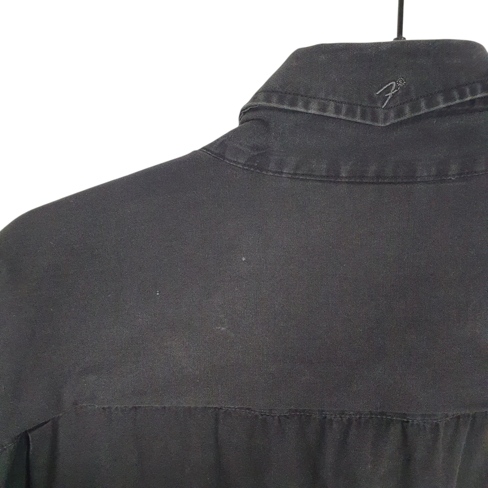 Mens Black Hard Rock Cafe Fender Skull Short Sleeve Shirt