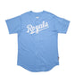 Mens Blue Majestic MLB Baseball Jersey KC Royals Kansas Short Sleeve T Shirt