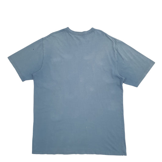 Mens Blue Carhartt Tall Short Sleeve T Shirt