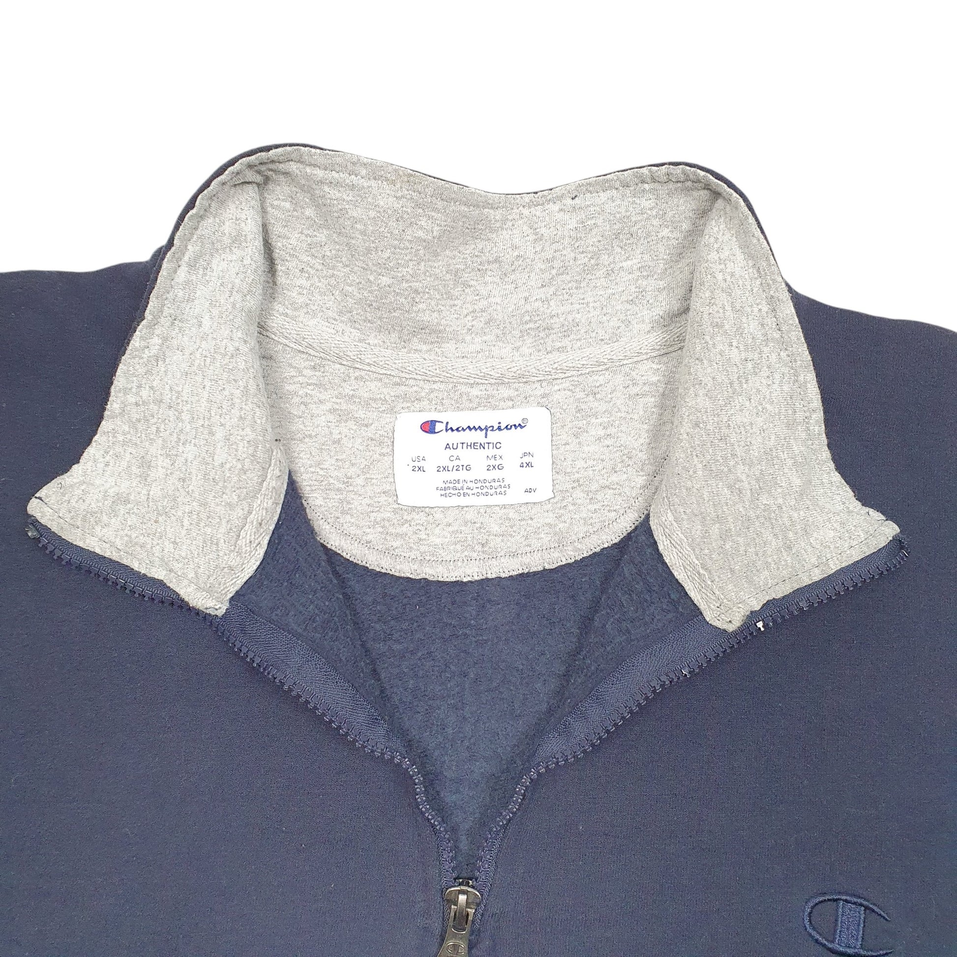 Mens Navy Champion  Quarter Zip Jumper