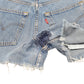 Womens Blue Levis 501 Jorts Hot Pants Denim Shorts