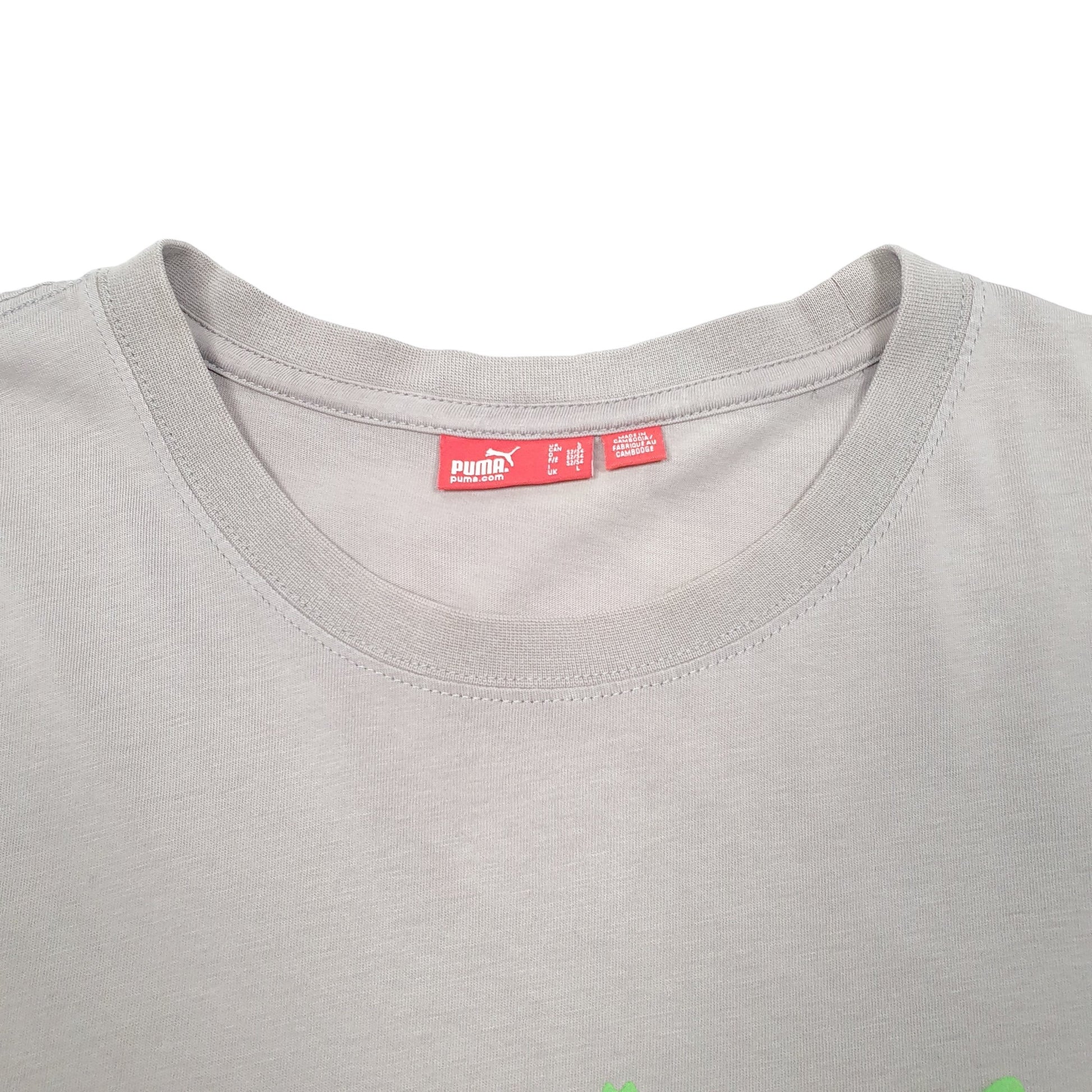 Mens Grey Puma  Short Sleeve T Shirt