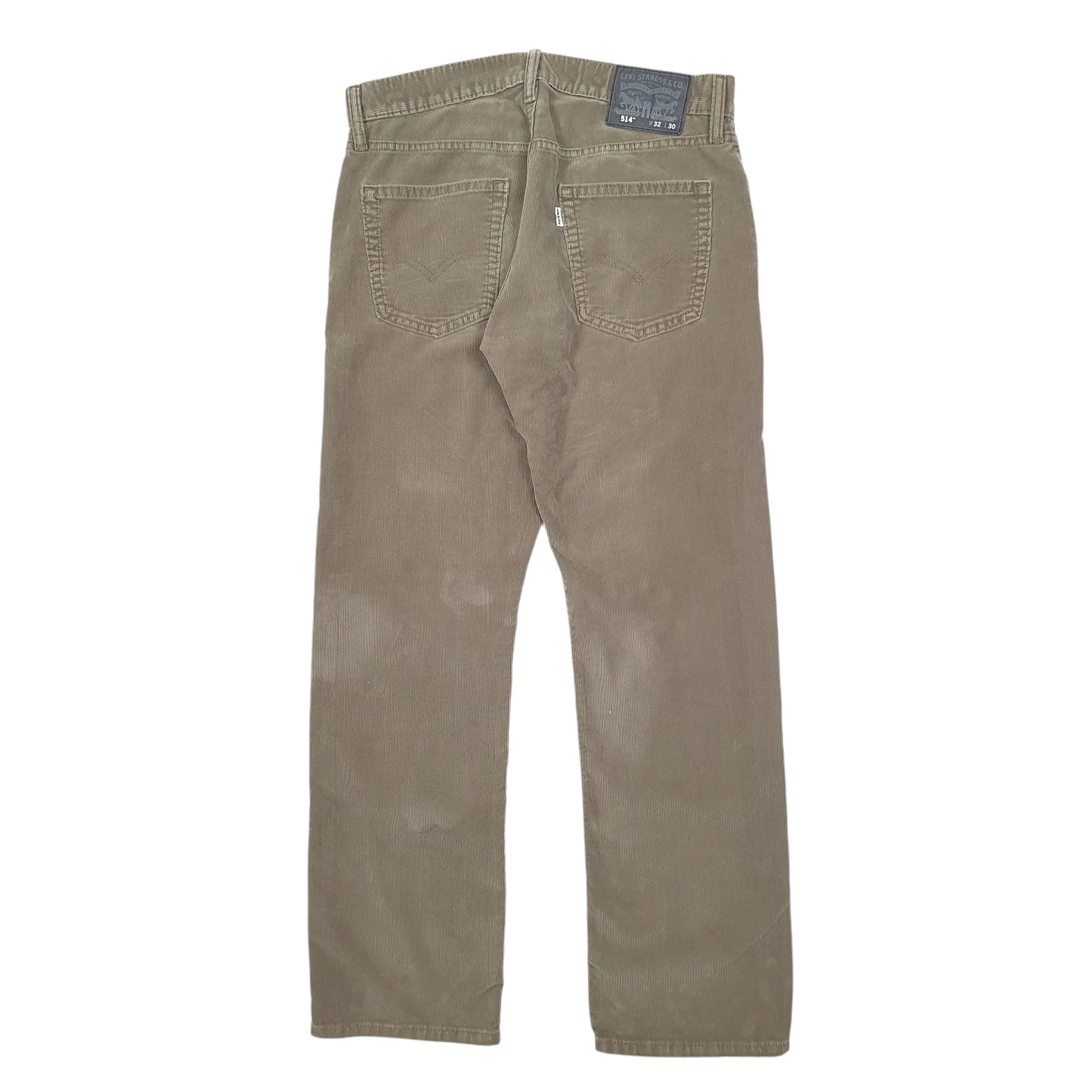 Mens Khaki Levis 514 Corduroy Trousers