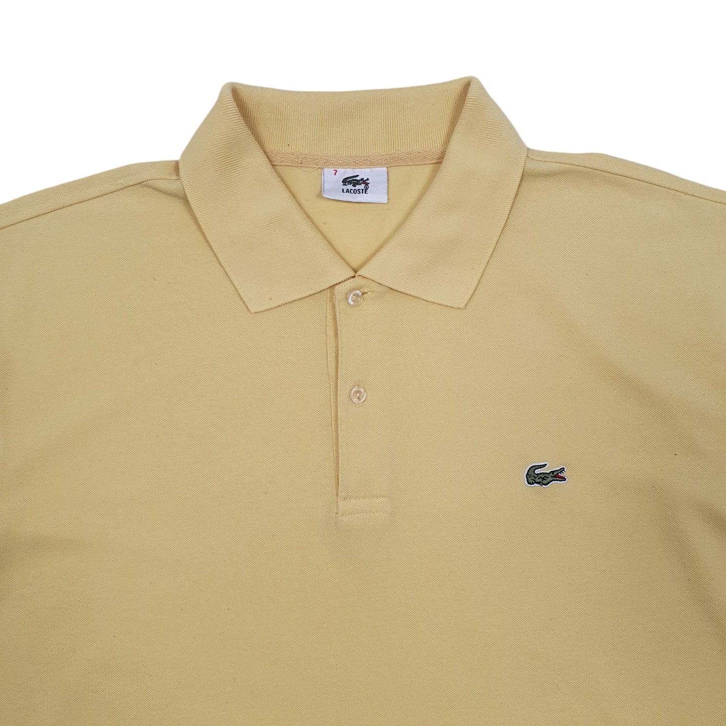 Mens Yellow Lacoste  Short Sleeve Polo Shirt