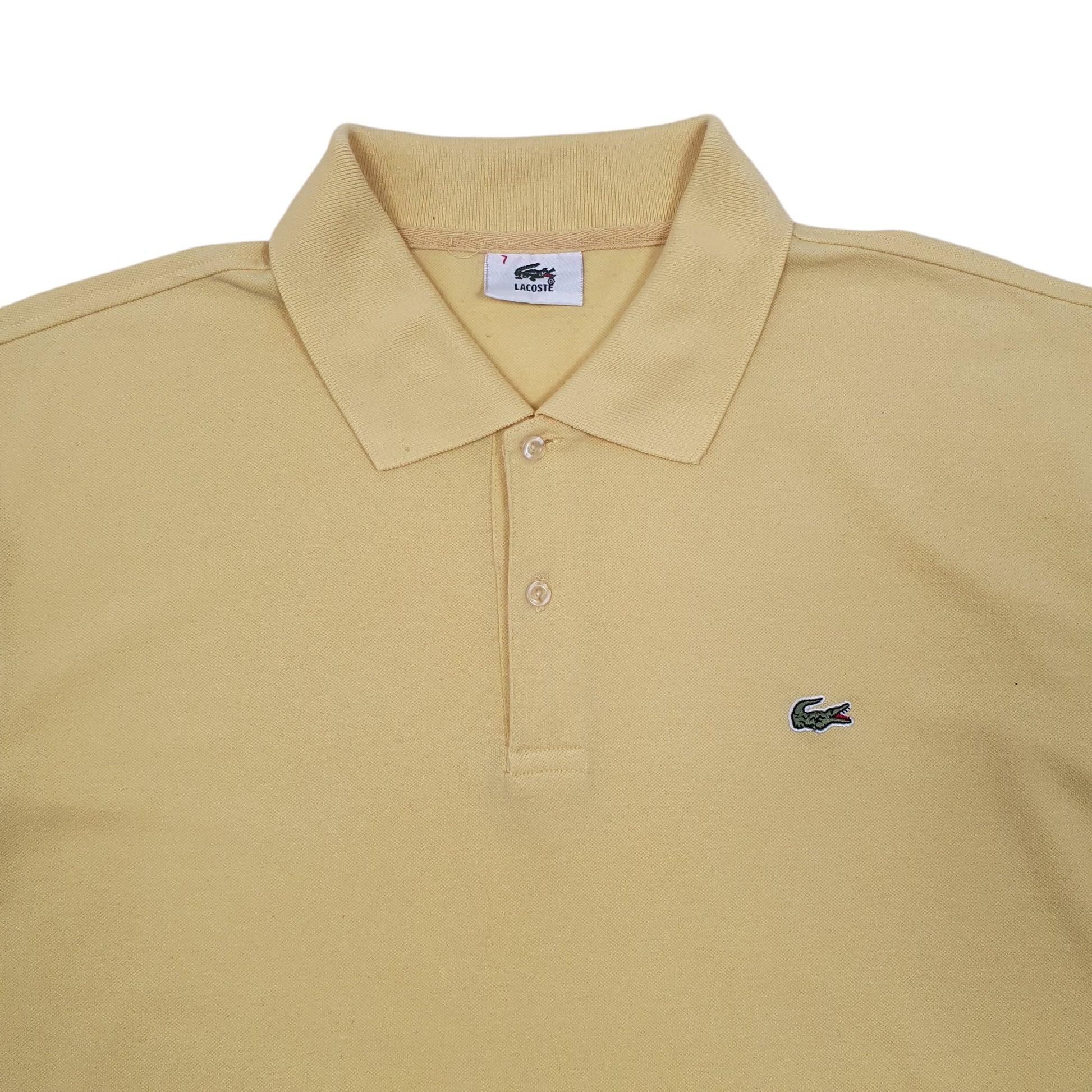 Mens Yellow Lacoste  Short Sleeve Polo Shirt