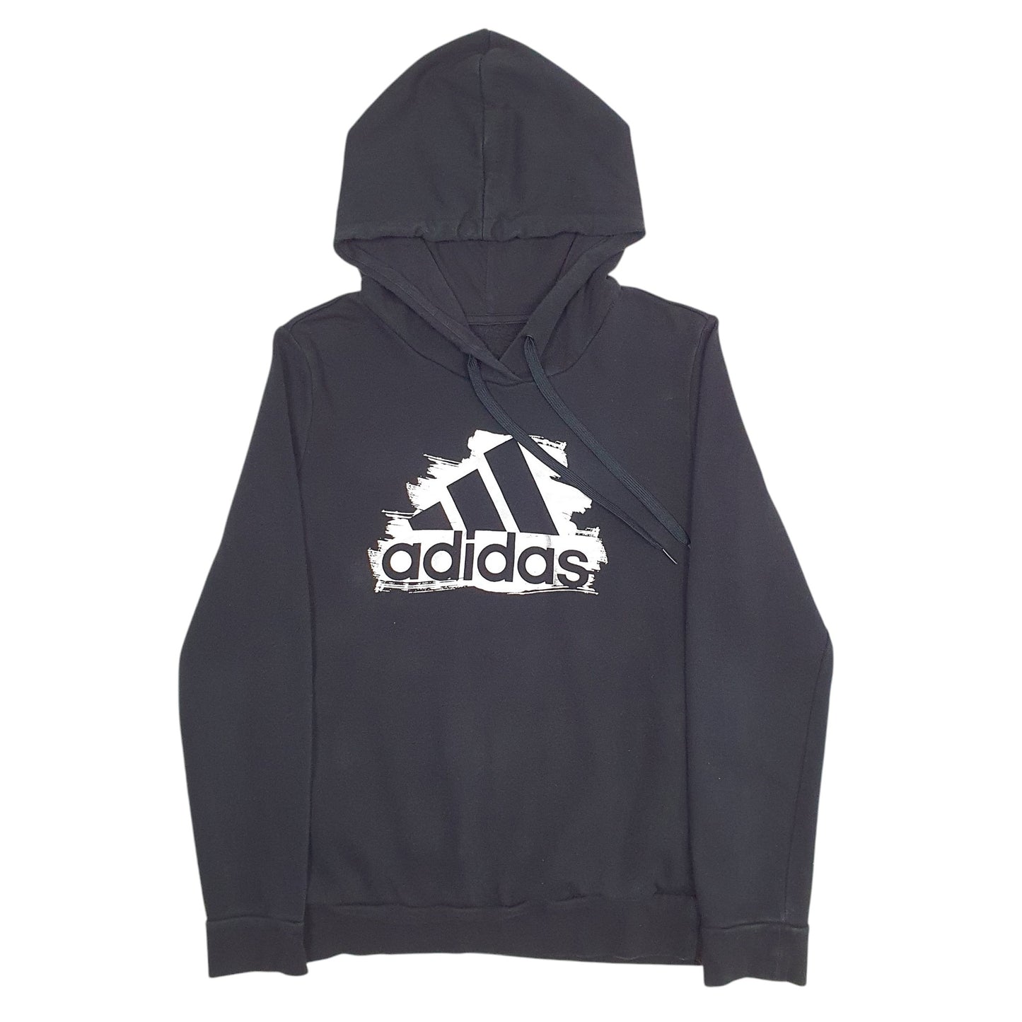 Womens Black Adidas Spellout Hoodie Jumper
