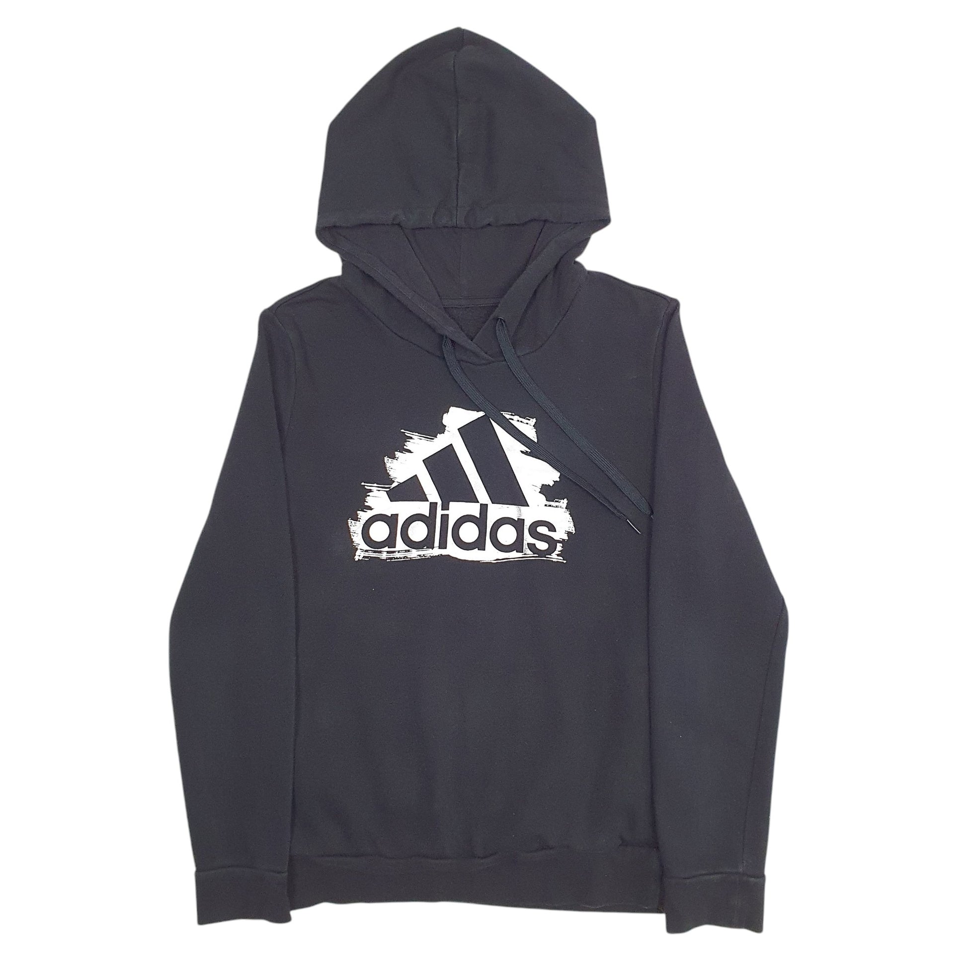 Womens Black Adidas Spellout Hoodie Jumper